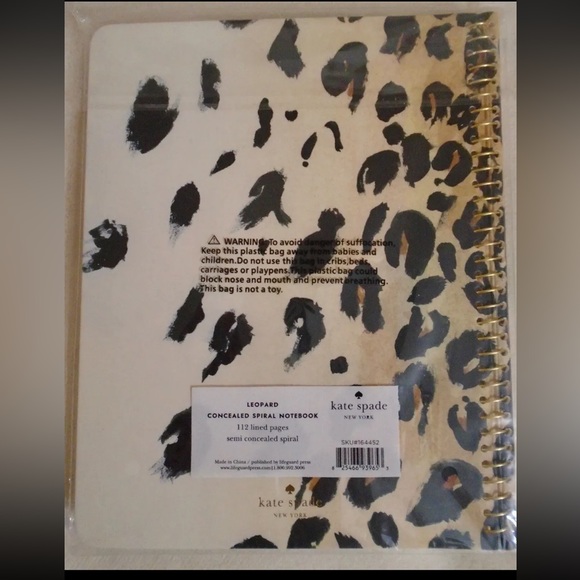 Kate Spade New York 
Leopard Spiral Notebook 
112 Lined Pages NEW - Picture 2 of 6
